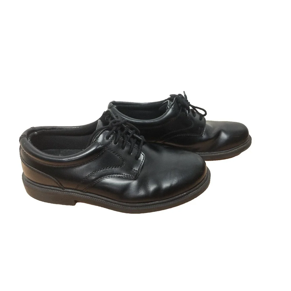 Deer Stags TIMES black leather plain toe lace up‎ oxford men's size US 9.5 M